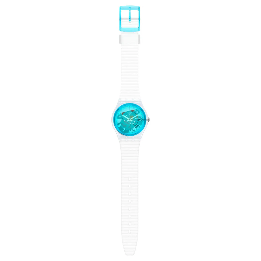 GW215 Reloj Swatch Retro Bianco unisex banda de silicona - Image 5