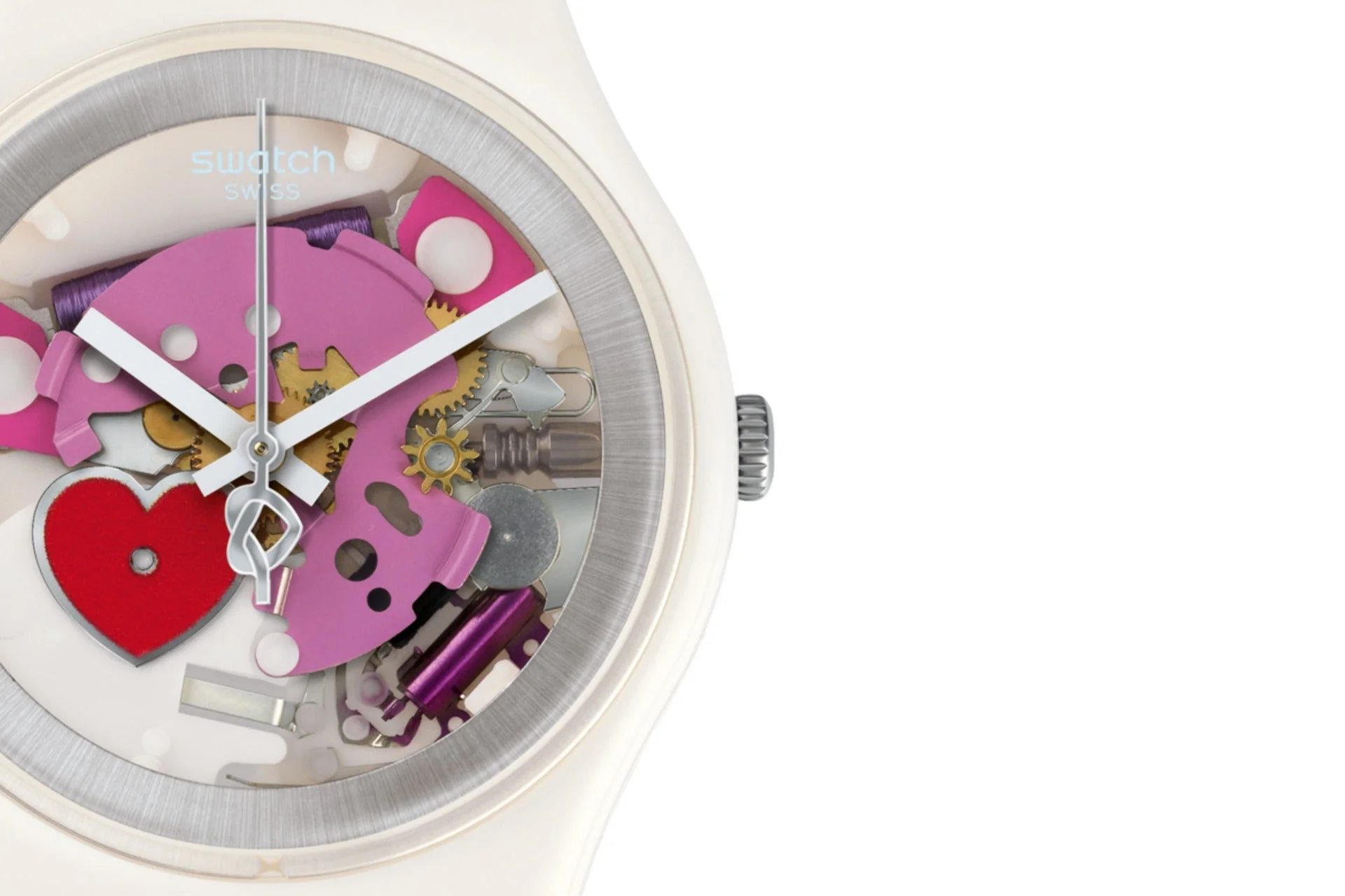 GZ300 Reloj Swatch Tender Present de dama correa de resina - Image 3