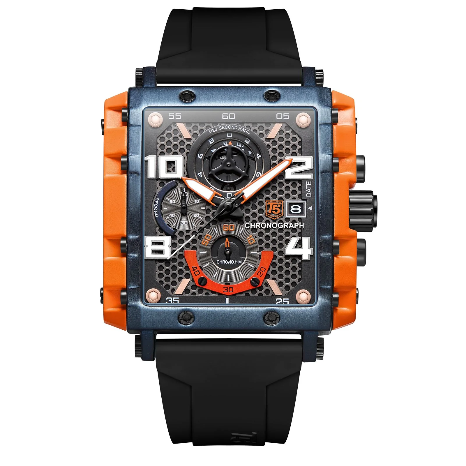 H3886G Reloj T5 para hombre análogo correa de caucho - Image 2