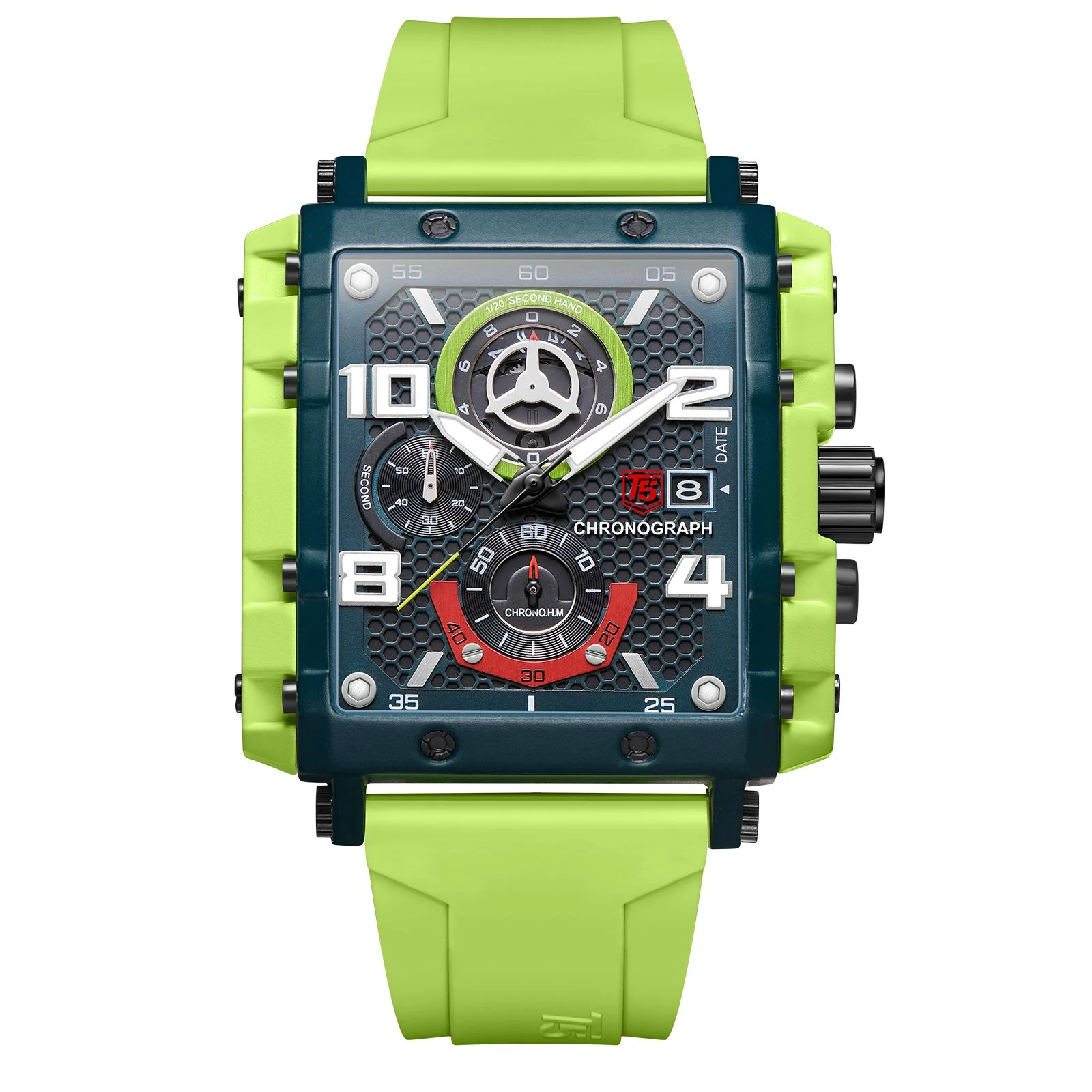 H3886G Reloj T5 para hombre análogo correa de caucho - Image 6