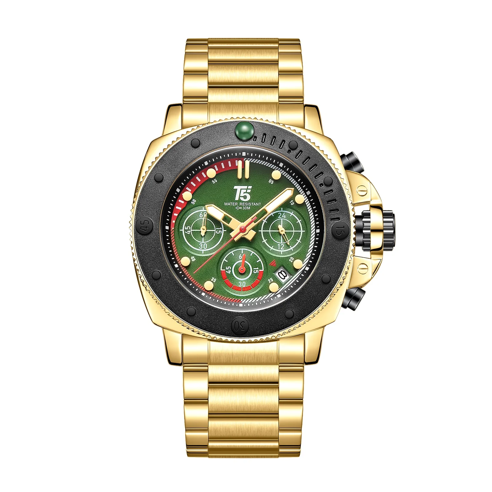 H4031G Reloj T5 para hombre pulsera de metal - Image 5