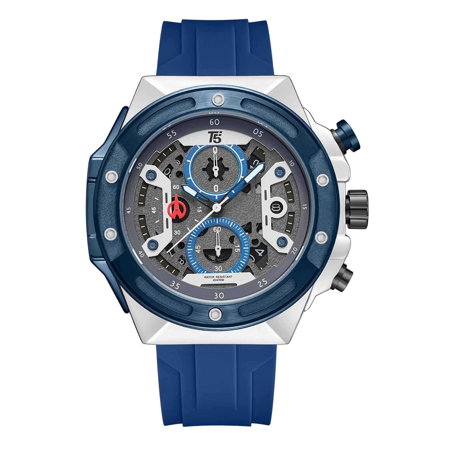 H4046G Reloj T5 para hombre pulsera de goma - Image 2