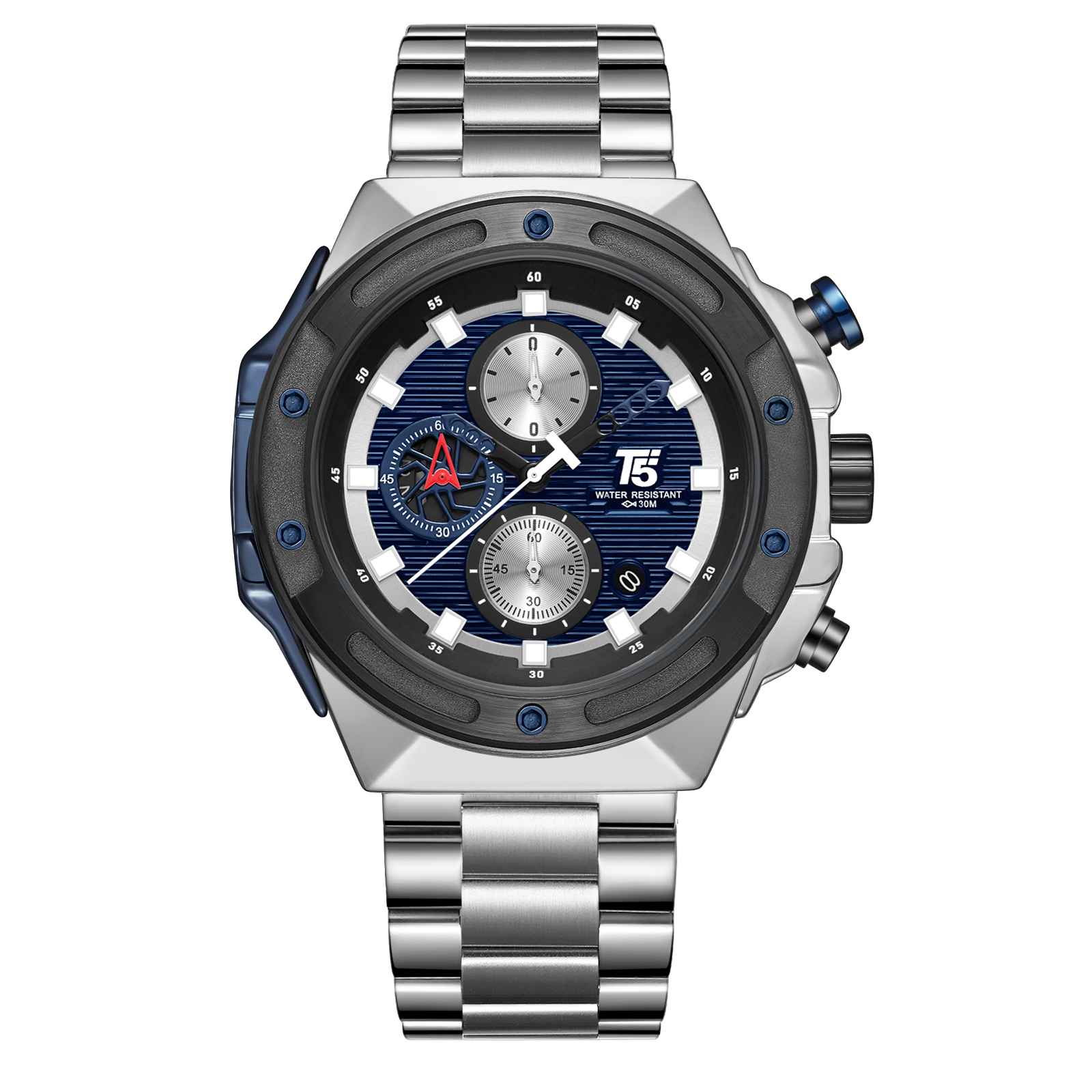H4067G Reloj T5 para hombre banda de Metal - Image 3