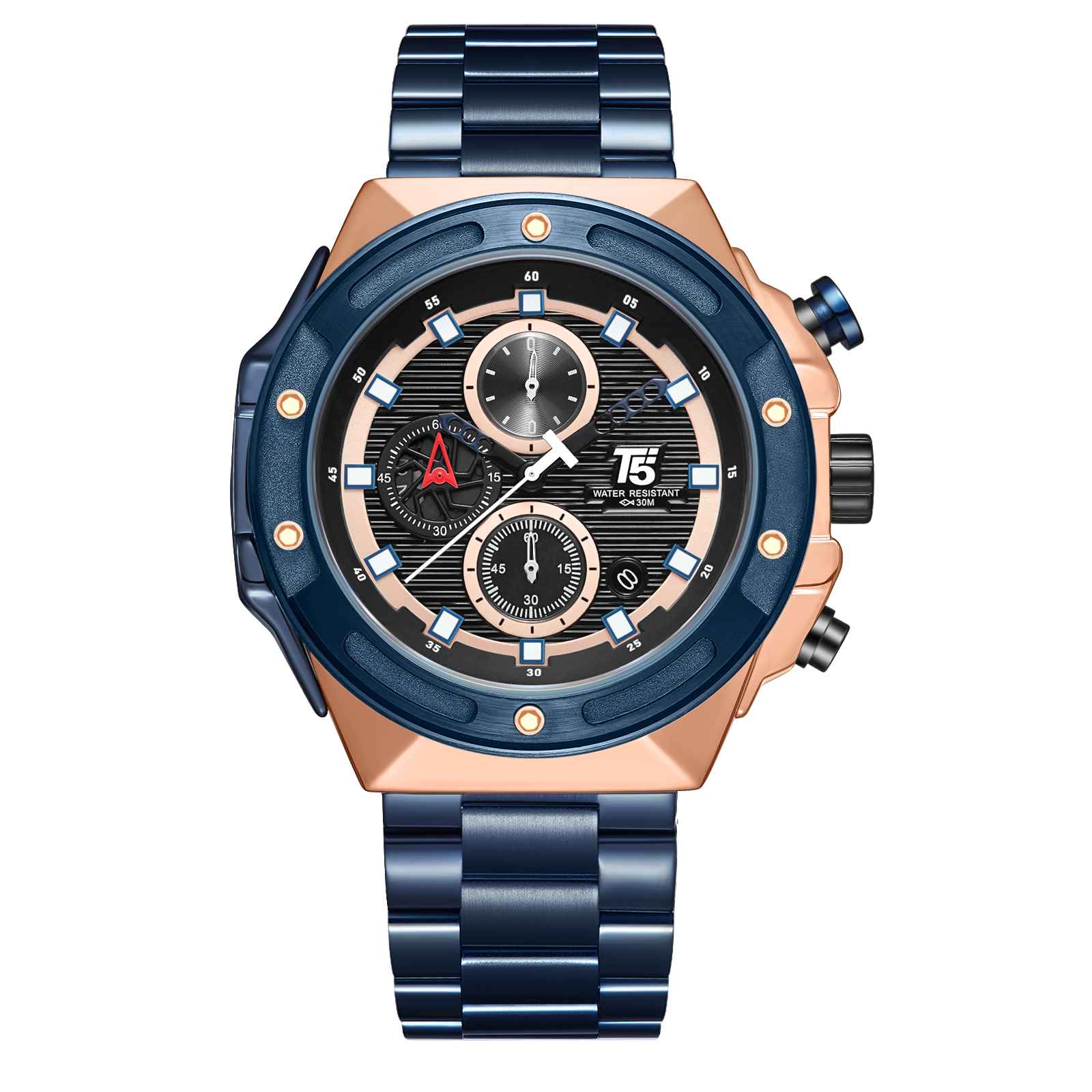 H4067G Reloj T5 para hombre banda de Metal - Image 6