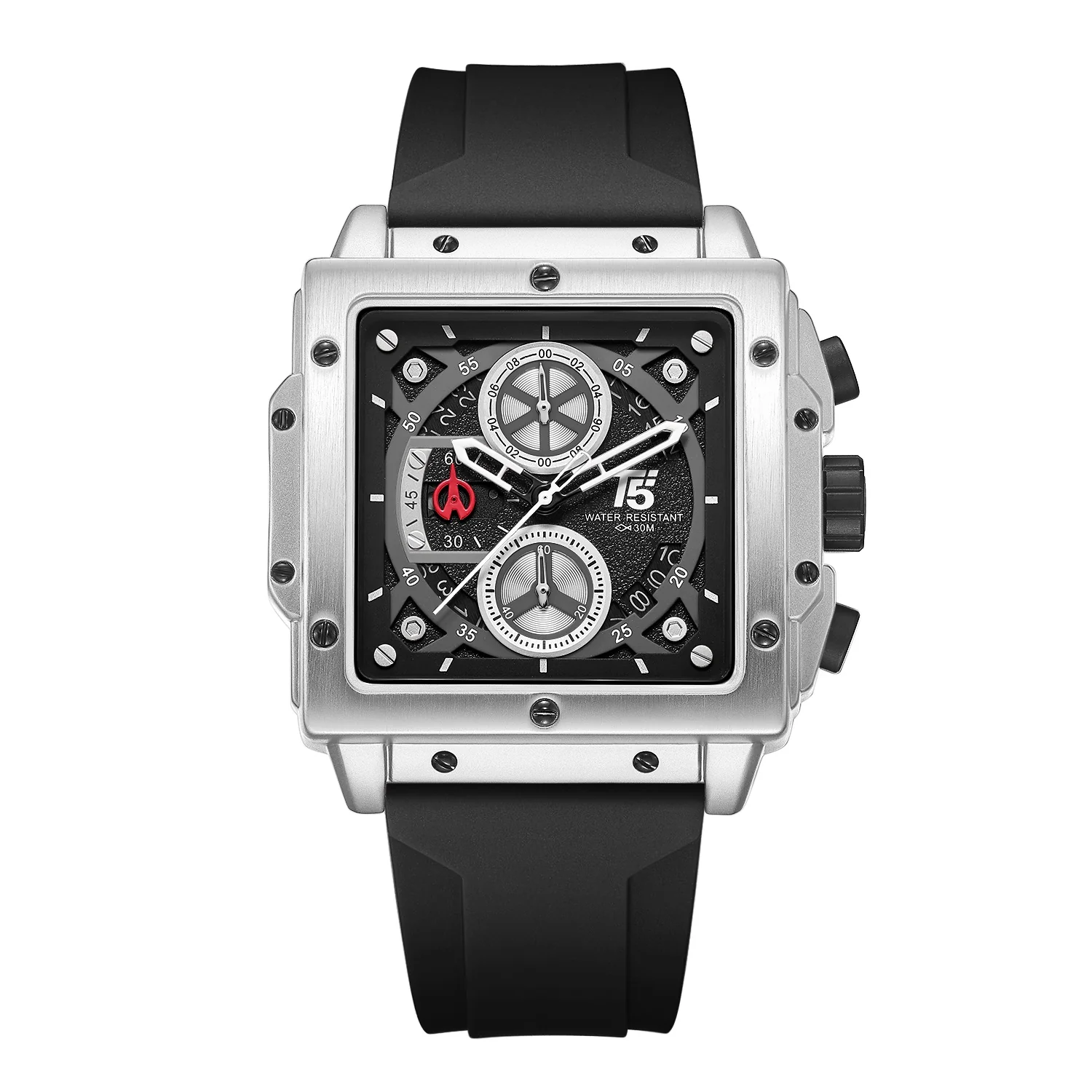 H4137G Reloj T5 para hombre pulsera de goma - Image 2