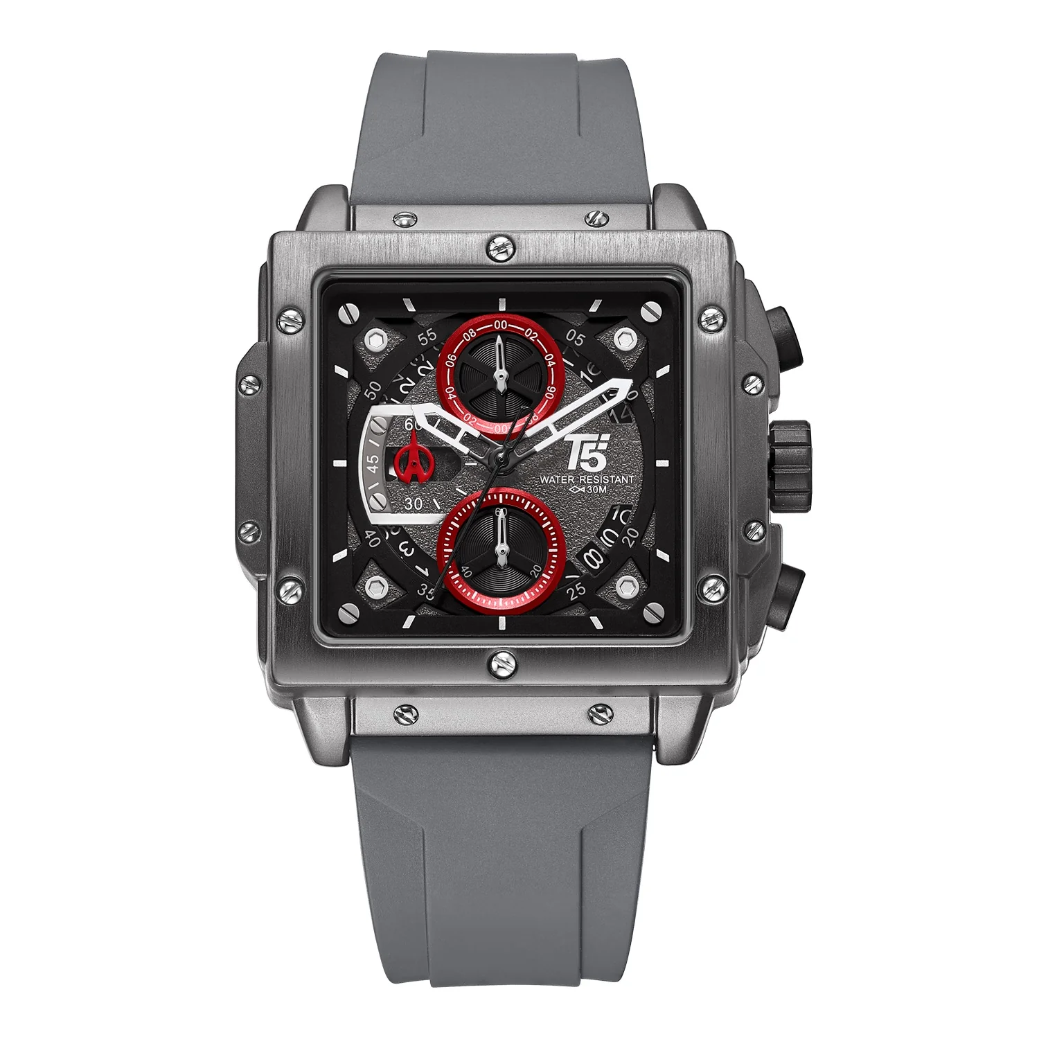 H4137G Reloj T5 para hombre pulsera de goma - Image 3