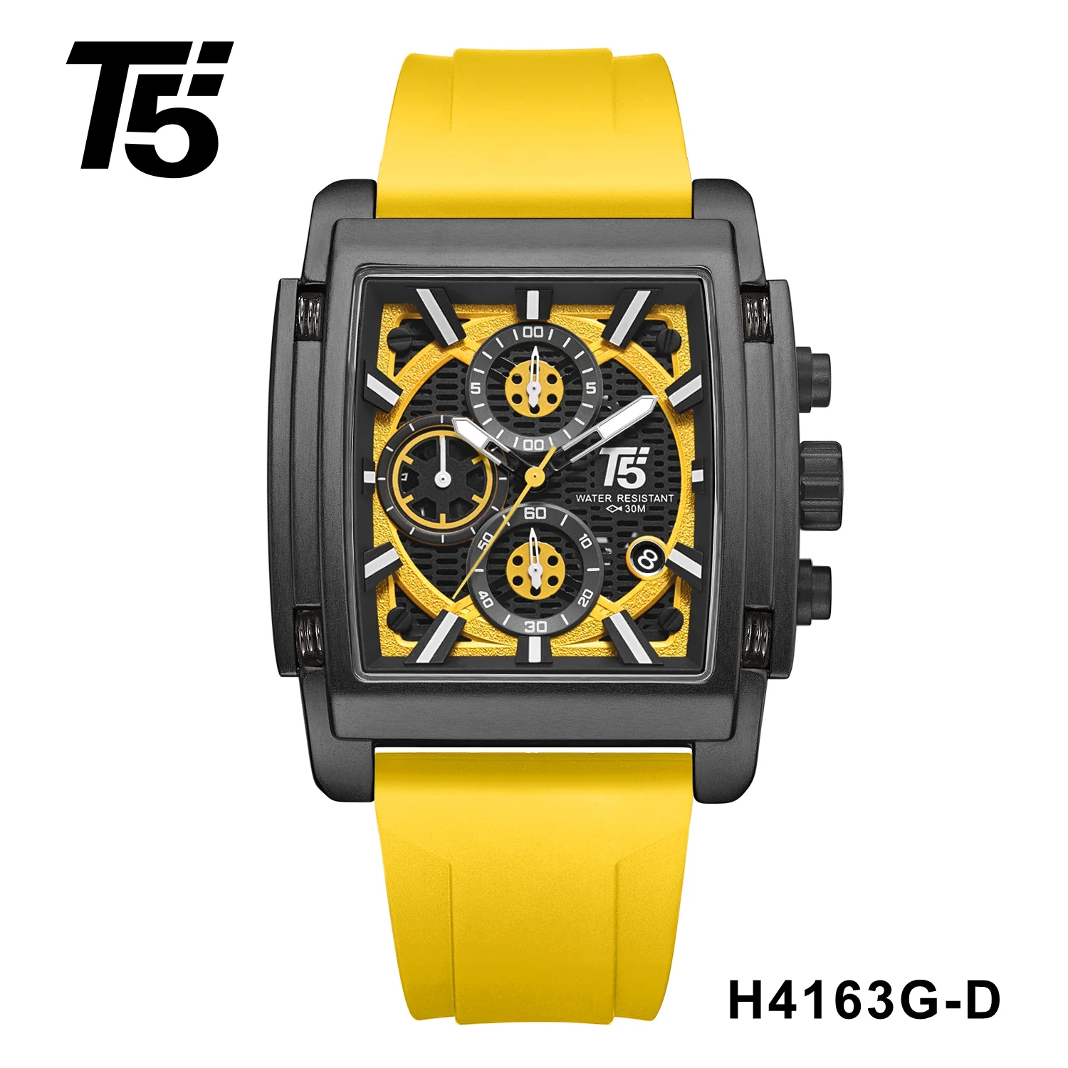 H4163G Reloj T5 para hombre pulsera de resina - Image 3