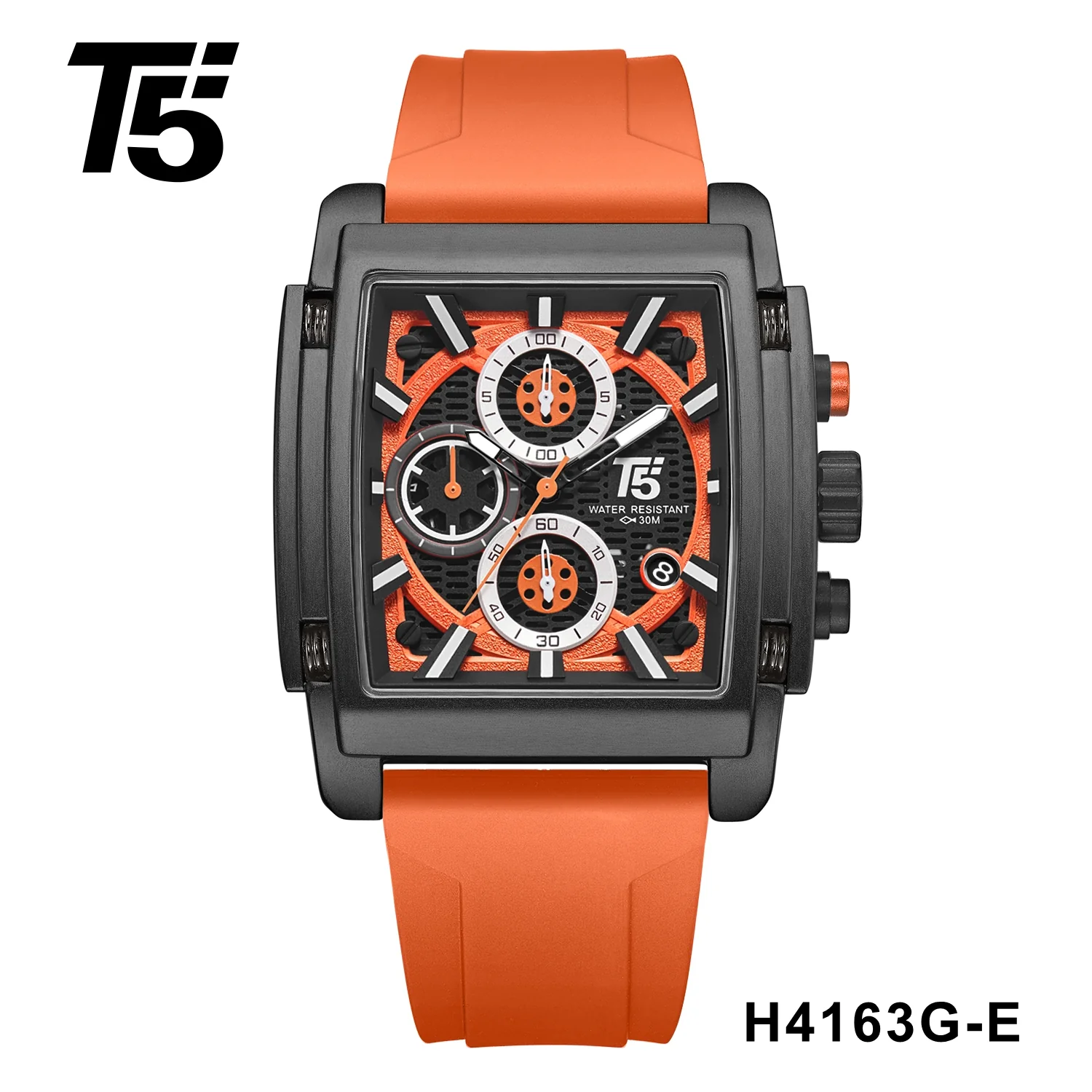 H4163G Reloj T5 para hombre pulsera de resina - Image 4