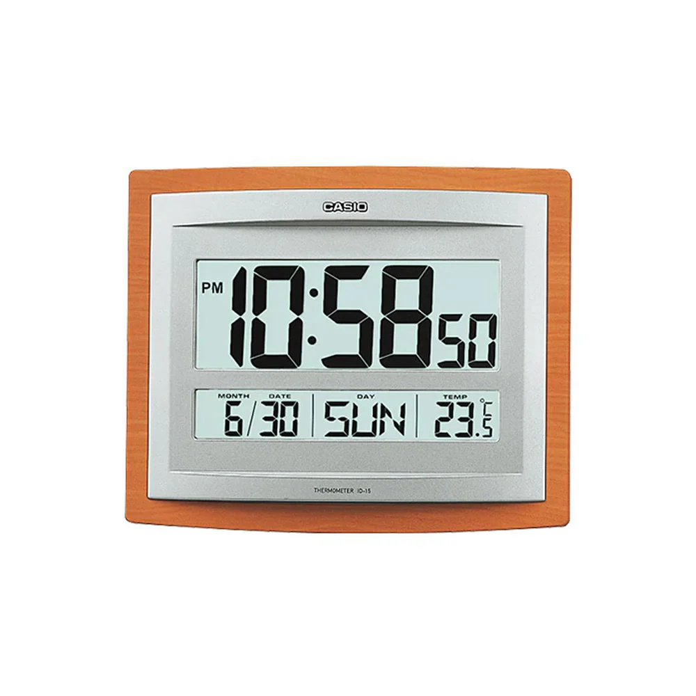 ID-15-5 Casio Reloj de Pared con Termómetro