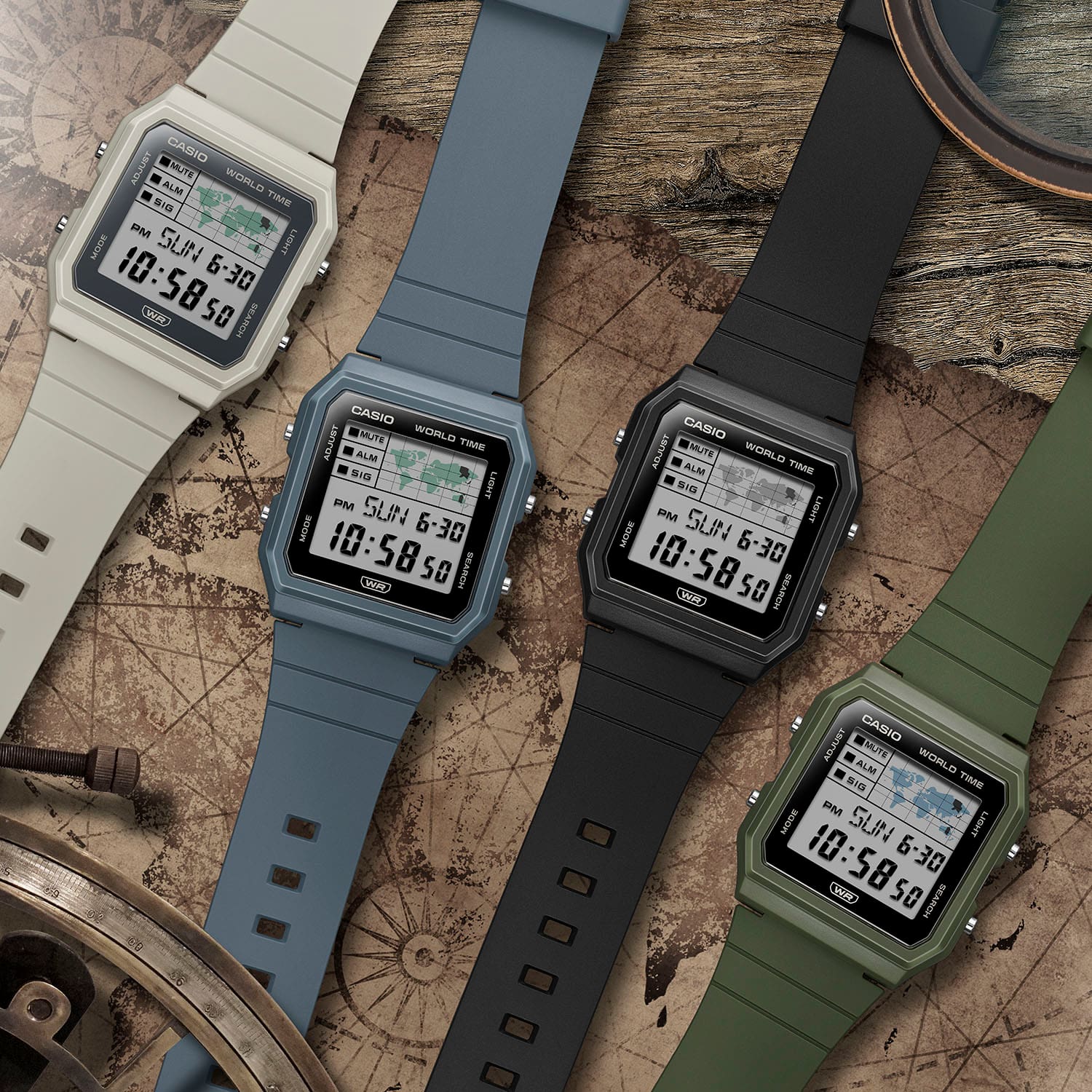LF-30W-8A Reloj Casio Pop unisex banda de silicona - Image 3