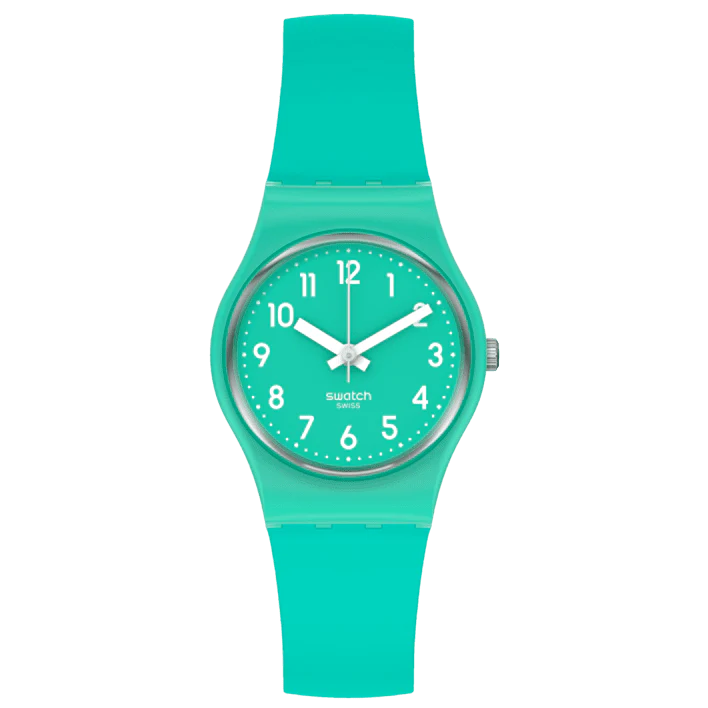 LL115C Reloj Swatch Back To Mint Leave de mujer correa de silicona
