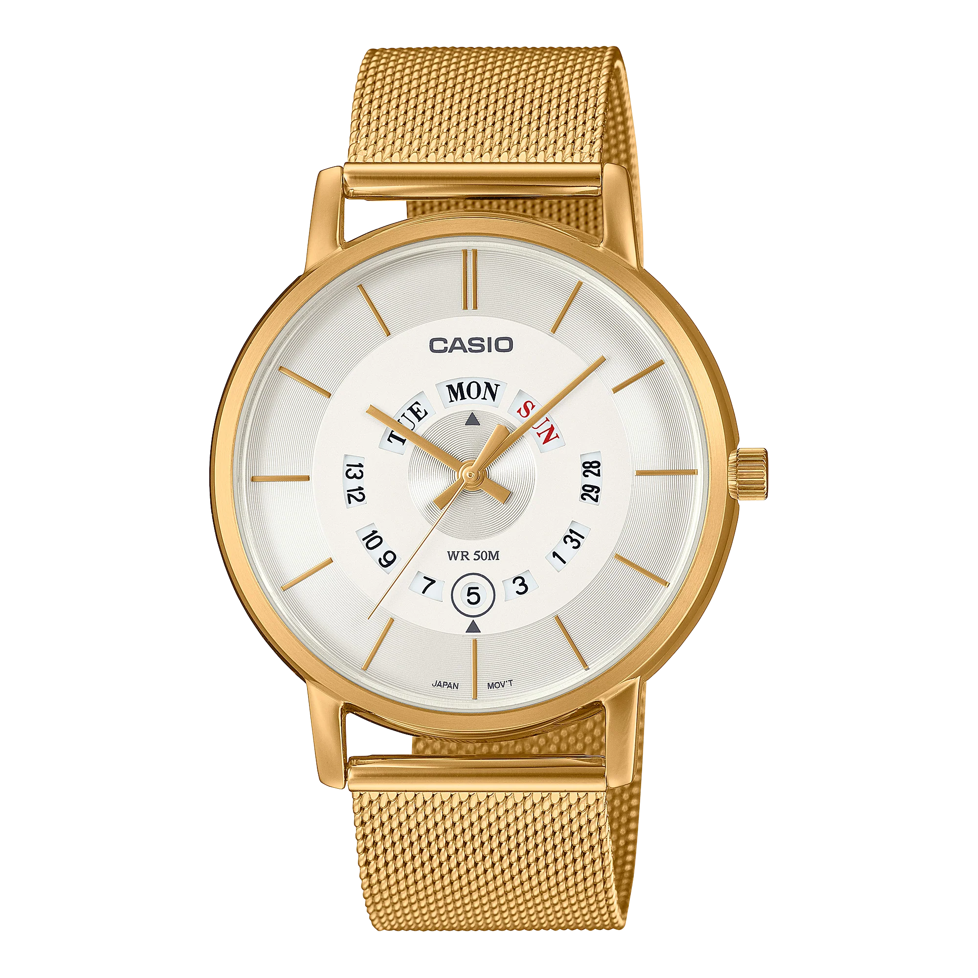 MTP-B135MG-7AV Casio de hombre pulsera mesh