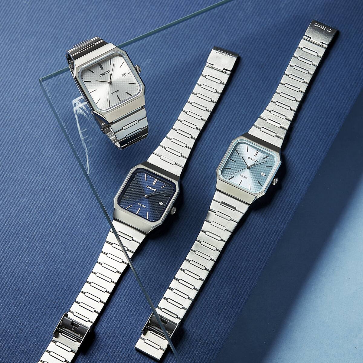 MTP-B185D-2A2V Reloj Casio de hombre pulsera de metal 40mm - Image 3