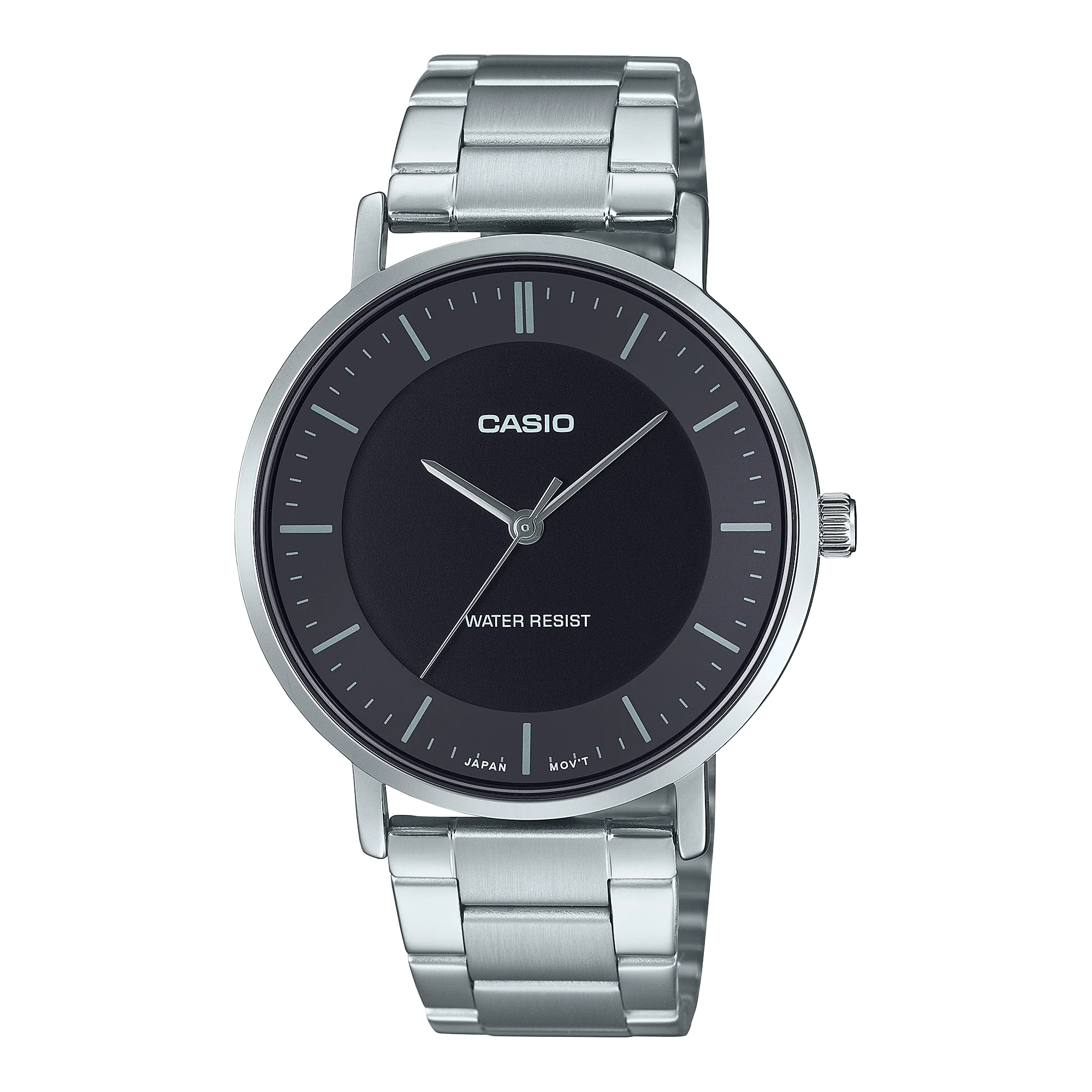 MTP-VT04D-1E Casio de hombre pulsera de acero inoxidable
