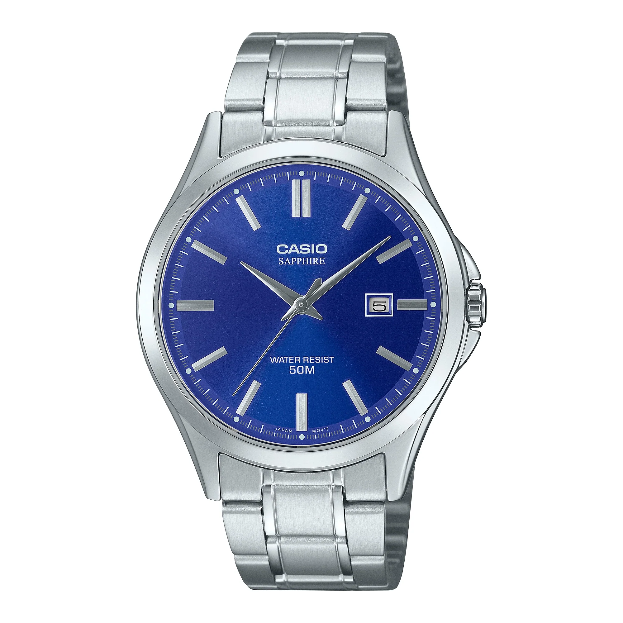 MTS-115D-2A1V Reloj Casio con cristal zafiro de hombre pulsera de metal 47 mm