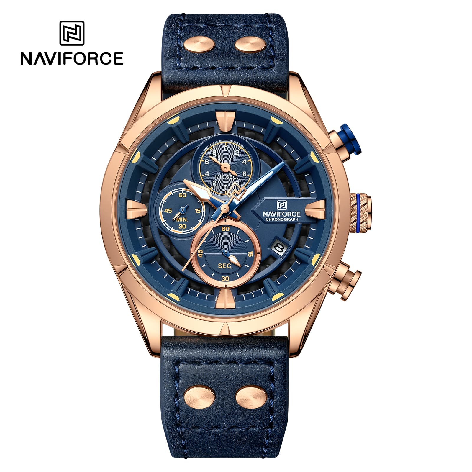 NF8045 Naviforce para caballero pulsera de cuero