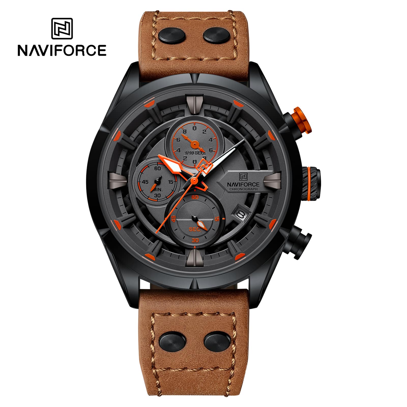 NF8045 Naviforce para caballero pulsera de cuero - Image 3