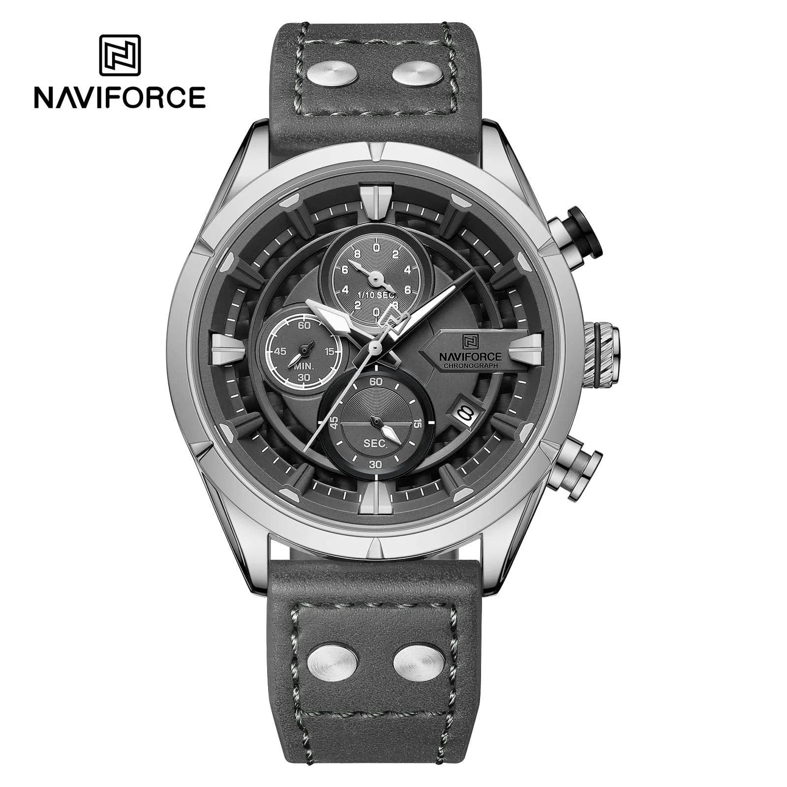 NF8045 Naviforce para caballero pulsera de cuero - Image 4