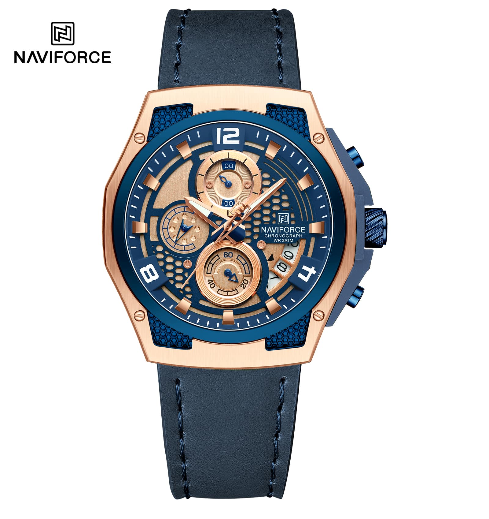 NF8051L Naviforce reloj para caballero correa de piel - Image 2