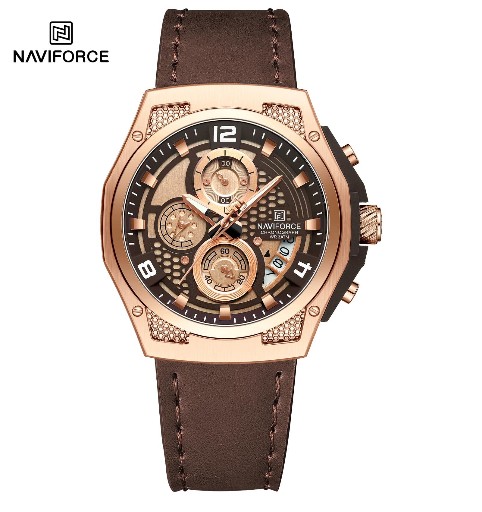 NF8051L Naviforce reloj para caballero correa de piel - Image 4