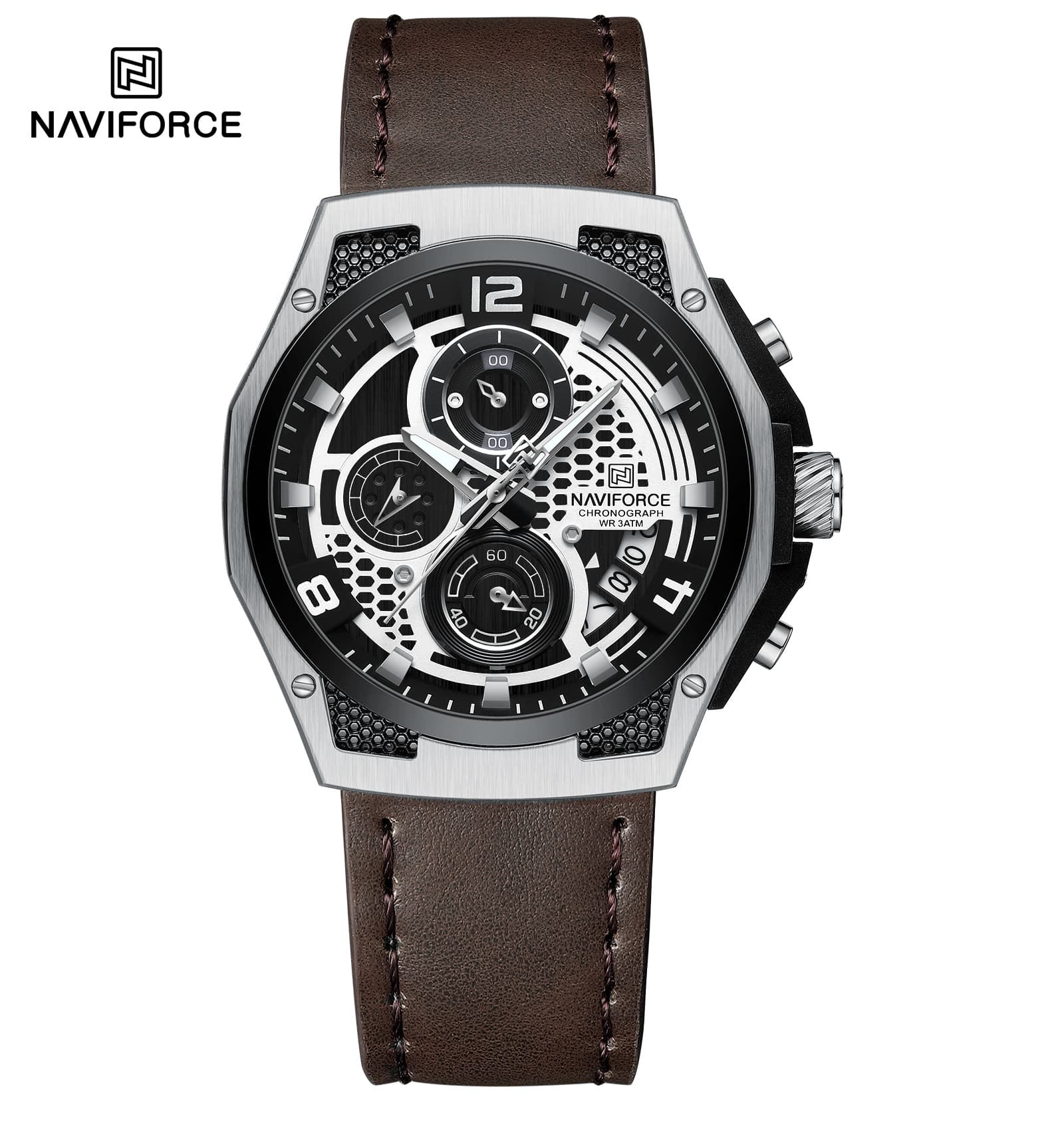 NF8051L Naviforce reloj para caballero correa de piel - Image 5