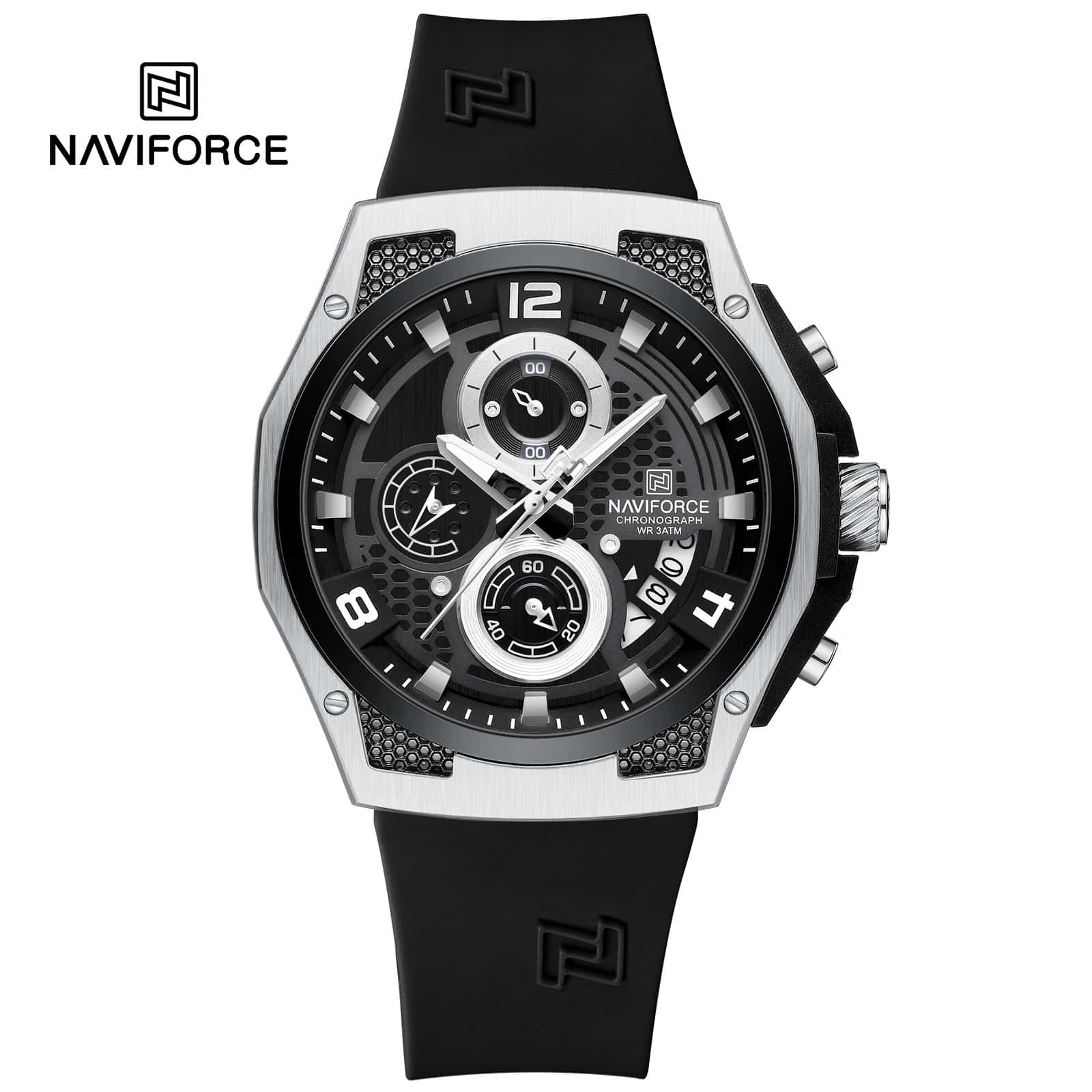 NF8051T Naviforce reloj para caballero pulsera de resina - Image 3