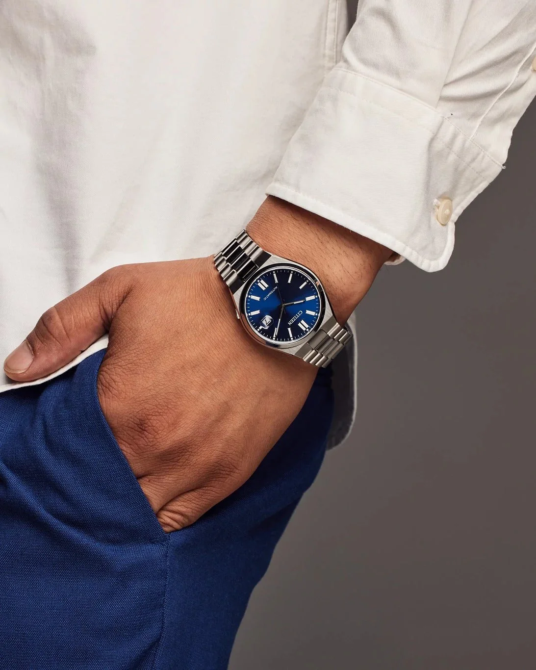 NJ0150-56L Reloj automático Citizen Tsuyosa de hombre correa de metal - Image 3