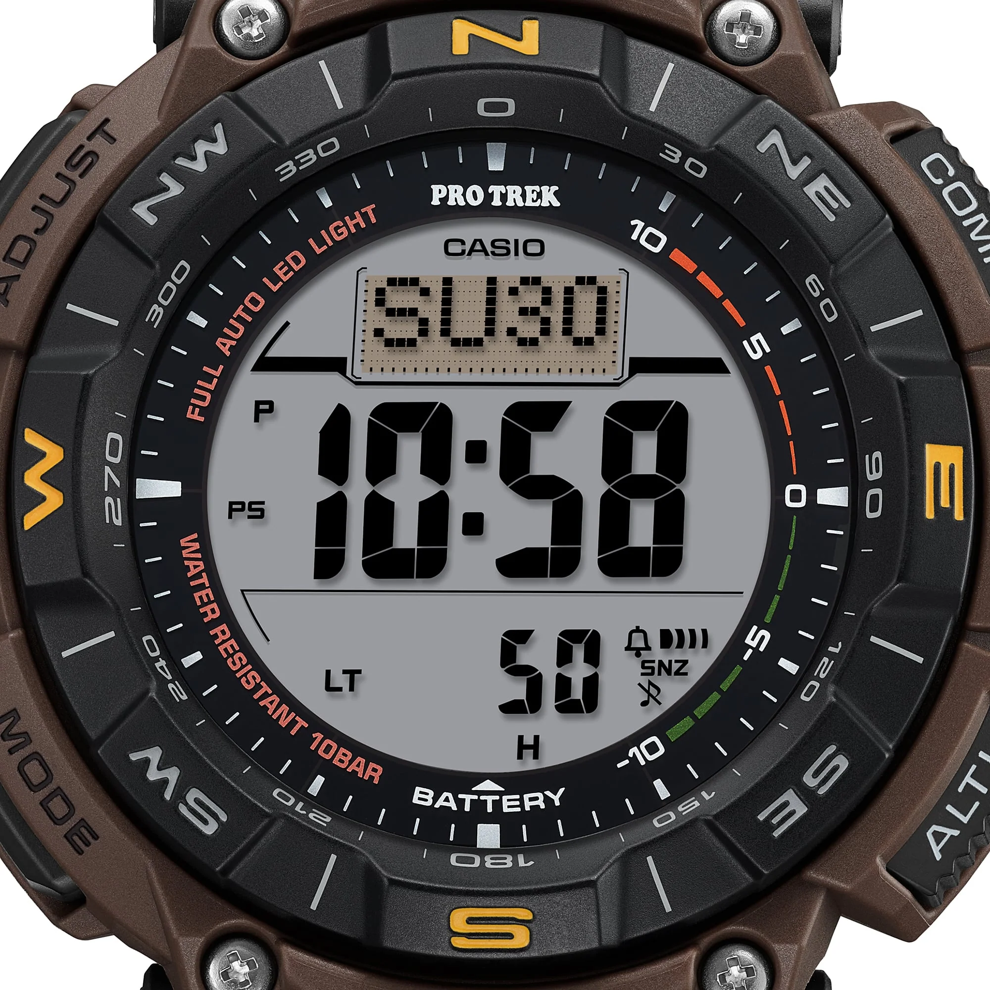 PRG-340L-5 Casio Pro-Trek de hombre pulsera de piel - Image 4