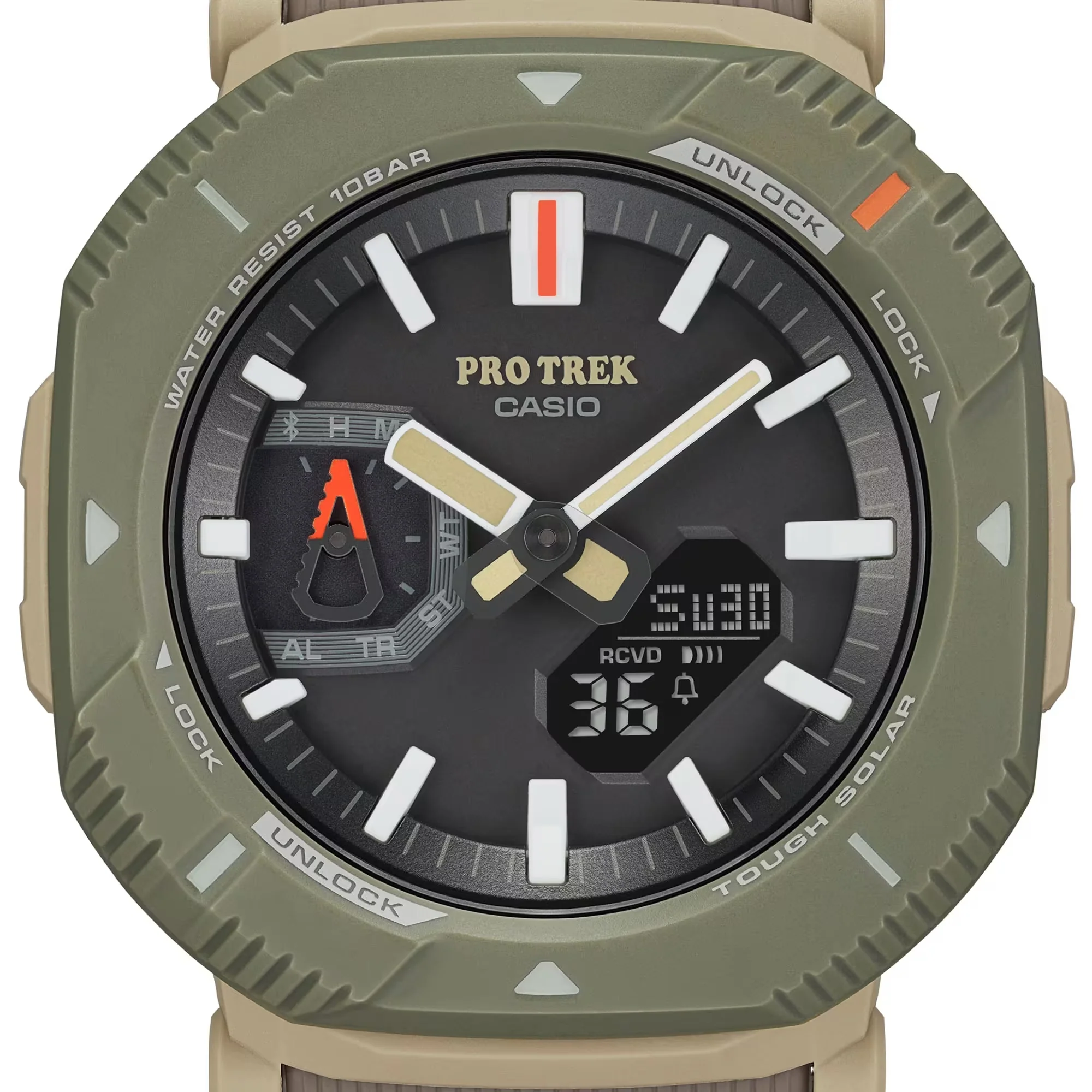 PRJ-B001-5 Casio Pro-Trek Unisex pulsera de caucho - Image 7