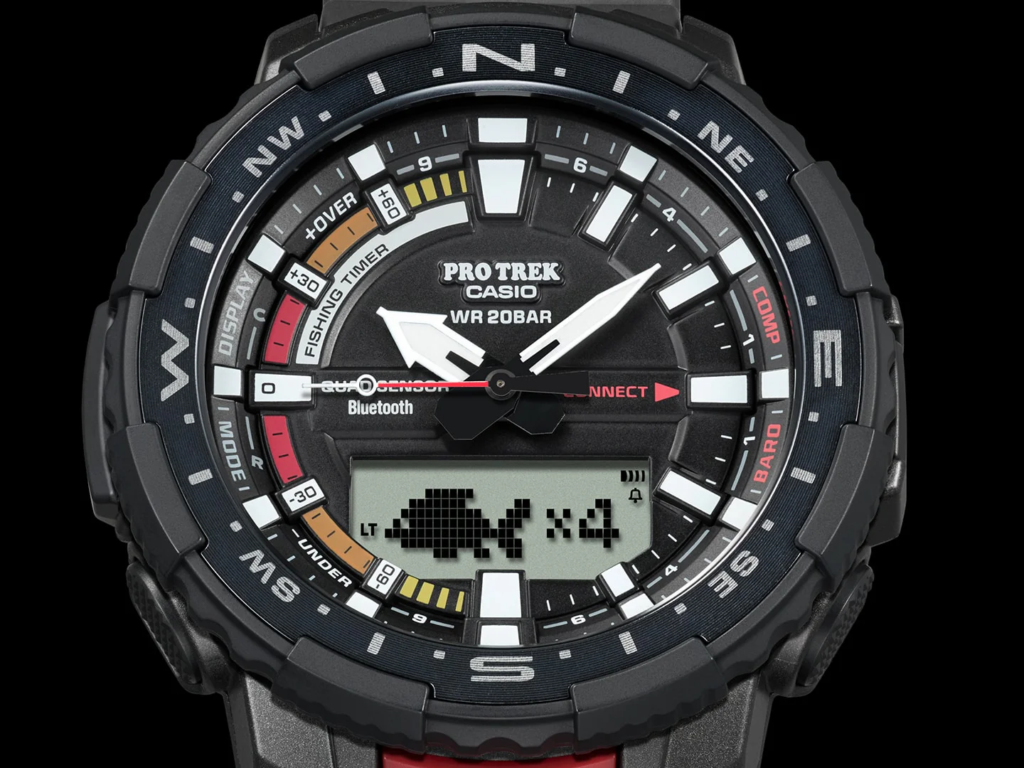 PRT-B70-1 Casio Pro Trek para caballero pulsera de resina con bluetooth - Image 6