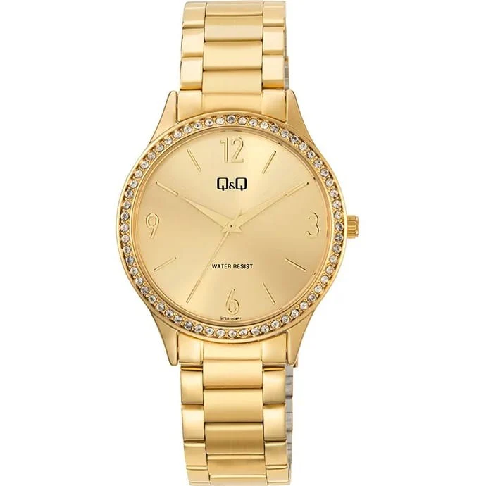 Q75B-008PY Reloj QQ para mujer con correa metálica