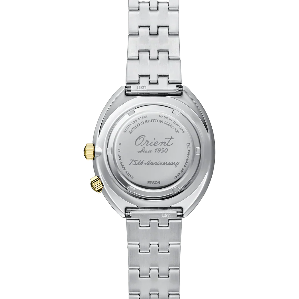 RA-AA0E08Y Reloj Orient de hombre pulsera de metal World Map 75th Aniversario - Image 2