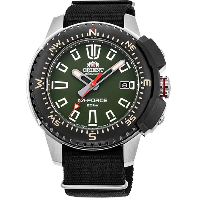 RA-AC0N03E Orient M-Force reloj para caballero pulsera tela