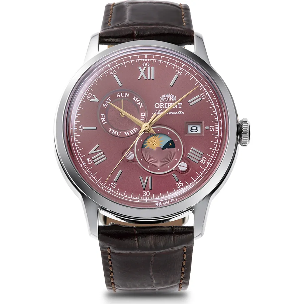 RA-AK0807R Reloj Orient Bambino de caballero pulsera de cuero