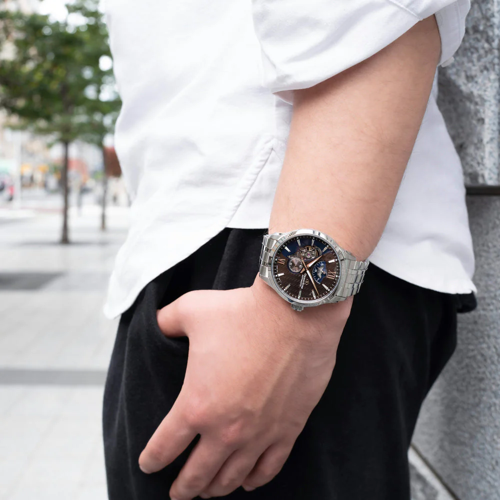 RE-AV0B02Y Reloj Orient Star Layered Skeleton de hombre correa de metal - Image 5