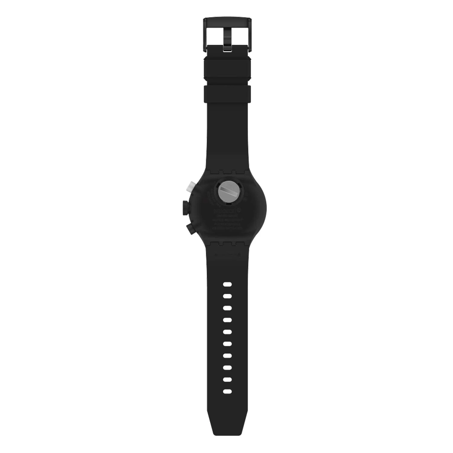 SB02B404 Reloj Swatch Chequered Silver de hombre correa de silicona 47 mm - Image 8