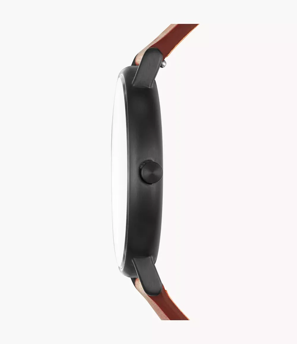 SKW6374 Reloj Skagen para hombre banda de cuero - Image 3