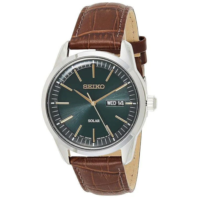 SNE529P1 Reloj Seiko Solar de hombre pulsera de cuero