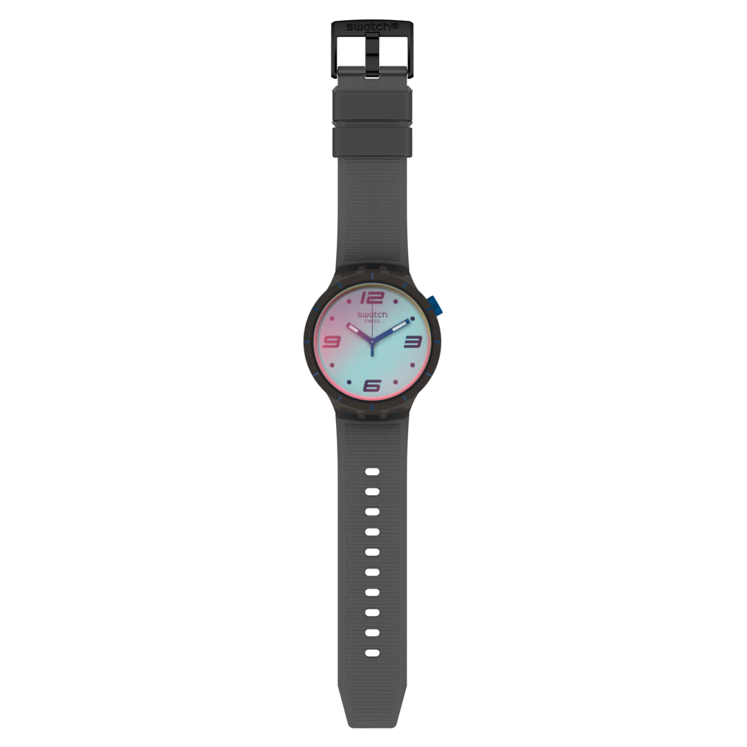SO27B121 Swatch Futuristic Grey Big Bold de hombre pulsera de resina - Image 5
