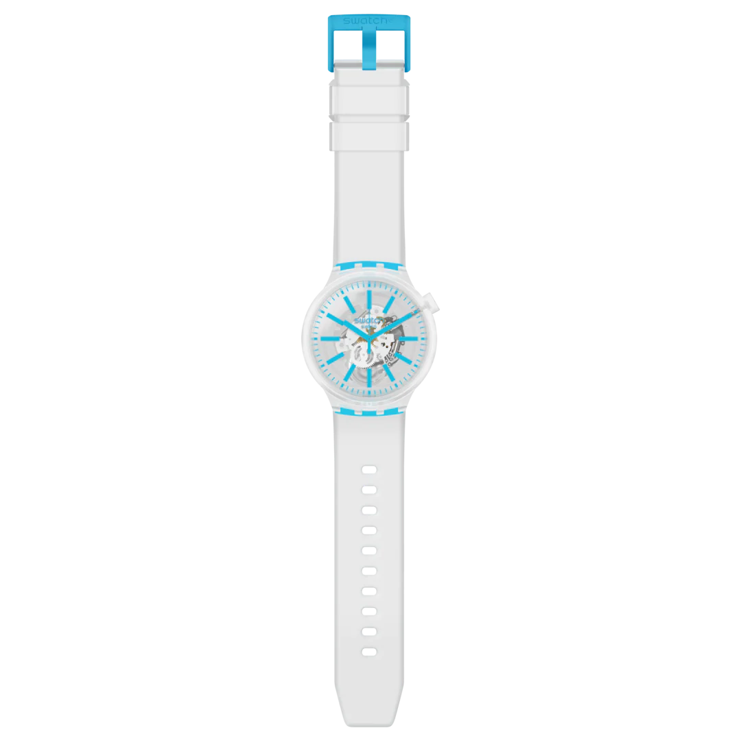 SO27E105 Reloj Swatch Big Bold BlueInJelly unisex correa de caucho - Image 5