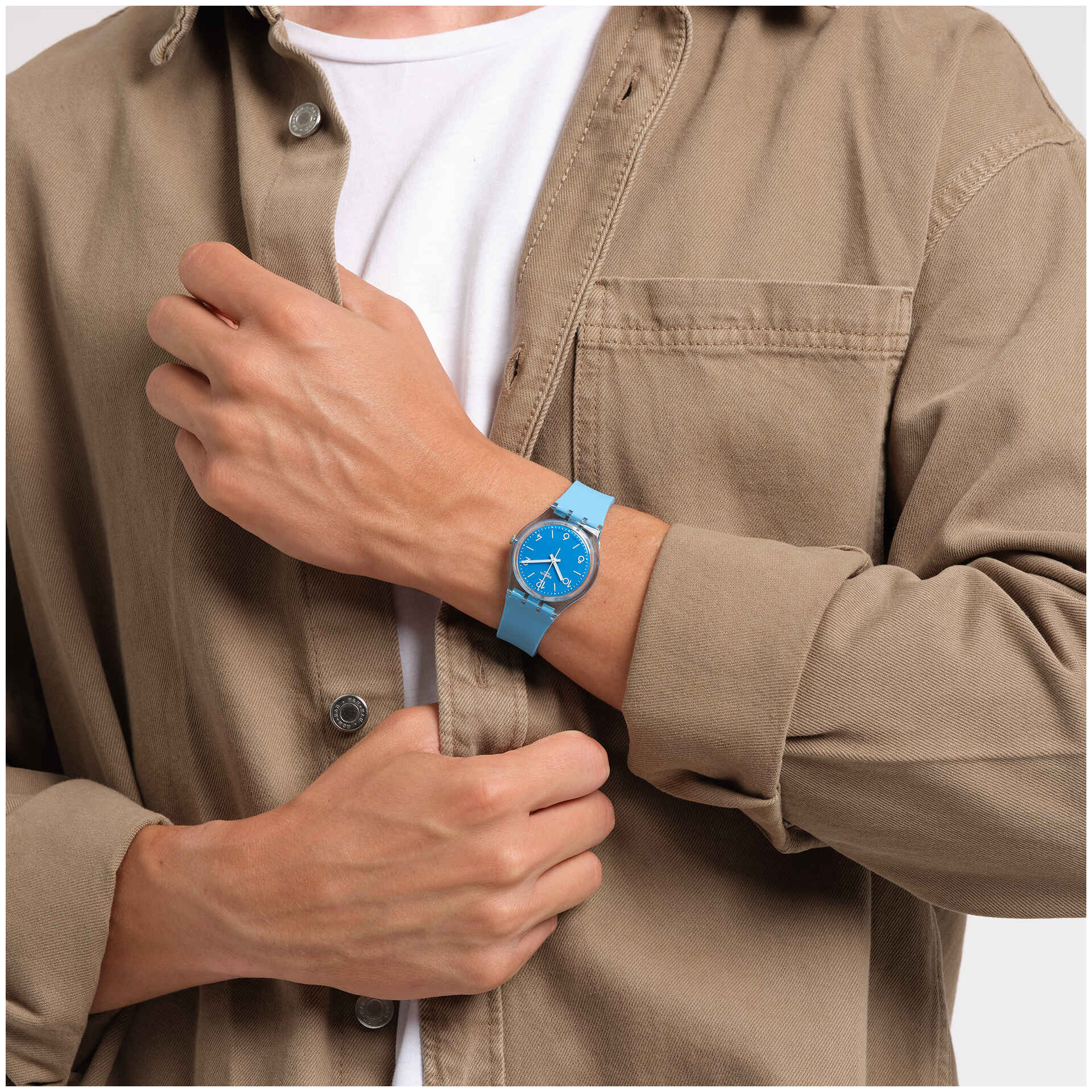 SO28S101 Reloj Swatch Turquoise Tonic Unisex pulsera de resina - Image 5