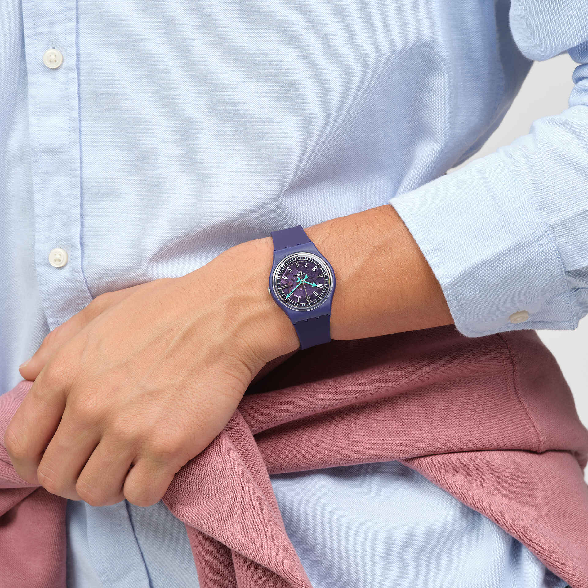 SO28V102 Reloj Swatch Photonic Purple unisex correa de silicona - Image 3