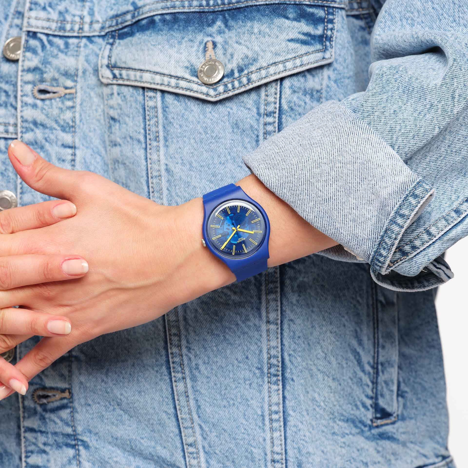 SO29N101 Reloj Swatch Sunbrush Sky unisex pulsera de caucho - Image 2