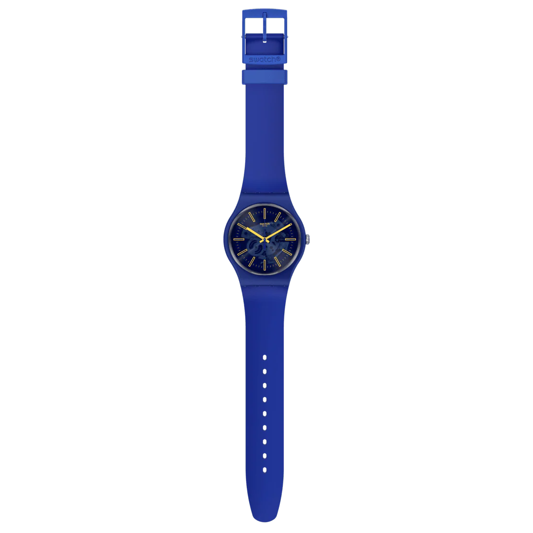 SO29N101 Reloj Swatch Sunbrush Sky unisex pulsera de caucho - Image 3