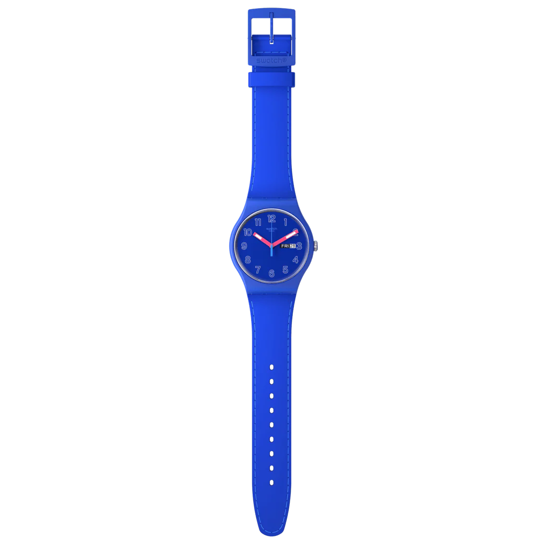 SO29N705 Reloj Swatch Cobalt Disco de hombre pulsera de resina - Image 3