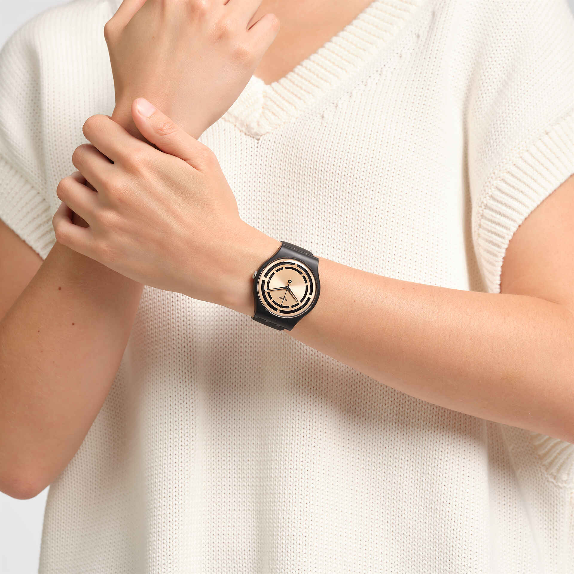 SO32B116 Reloj Swatch Clear Sign Unisex pulsera de silicona - Image 4