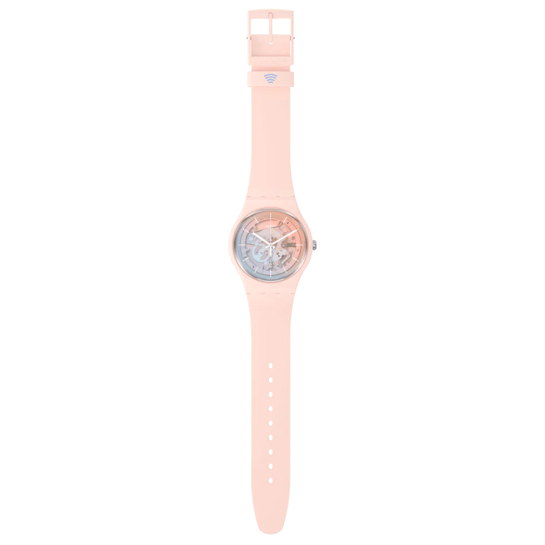 SO32P103-5300 Reloj Swatch Fleetingly Pink Pay! unisex pulsera de resina - Image 2