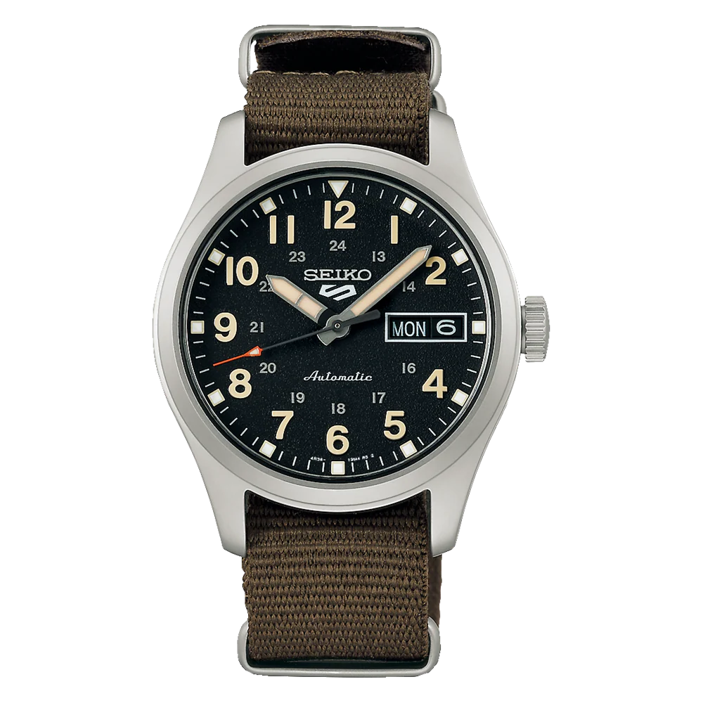 SRPJ85K1 Seiko Serie 5 de caballero pulsera de tela