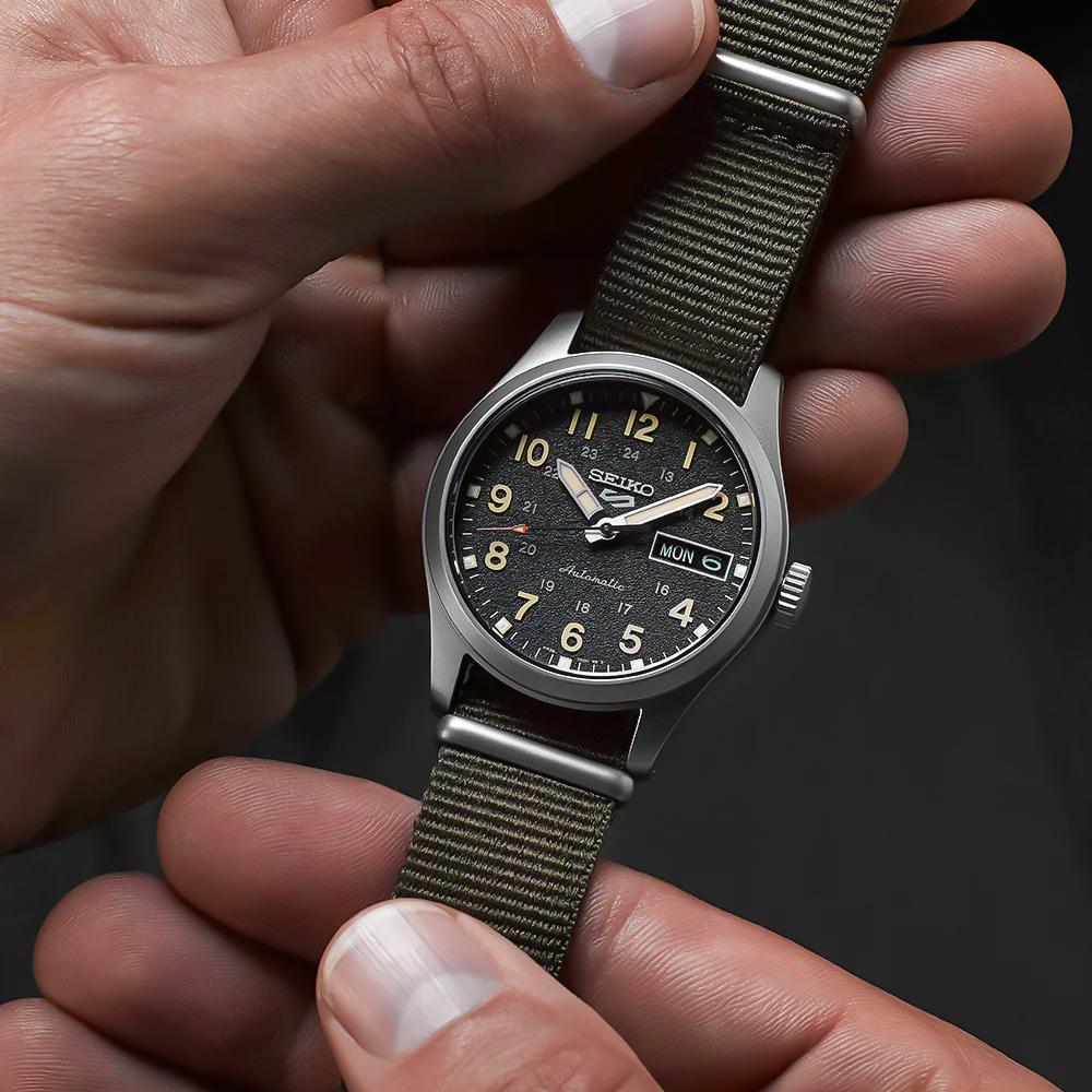SRPJ85K1 Seiko Serie 5 de caballero pulsera de tela - Image 3