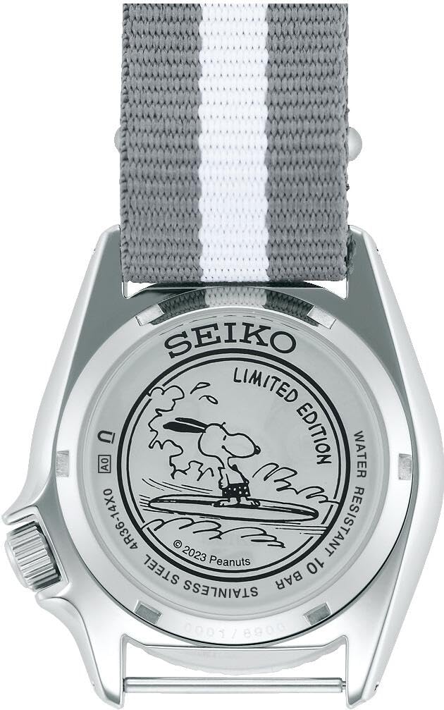 SRPK25K1 Reloj Seiko 5 Sports x Peanuts Snoopy de caballero correa de tela - Image 3